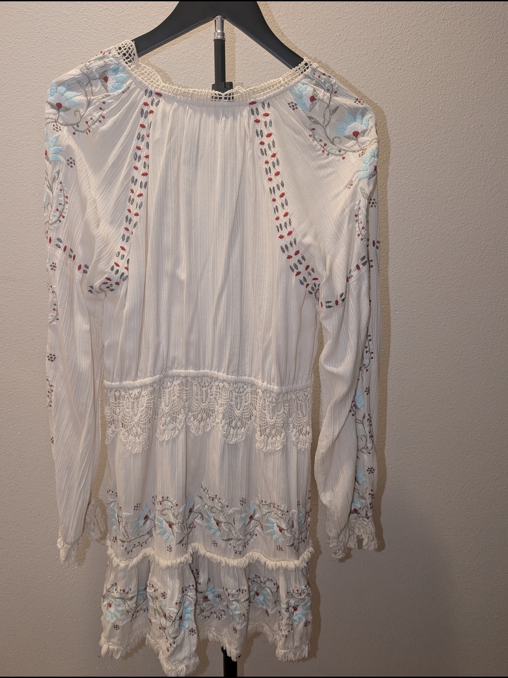 Anthropologie Cream Tunic with Embroidered Accent - Picture 3 of 3